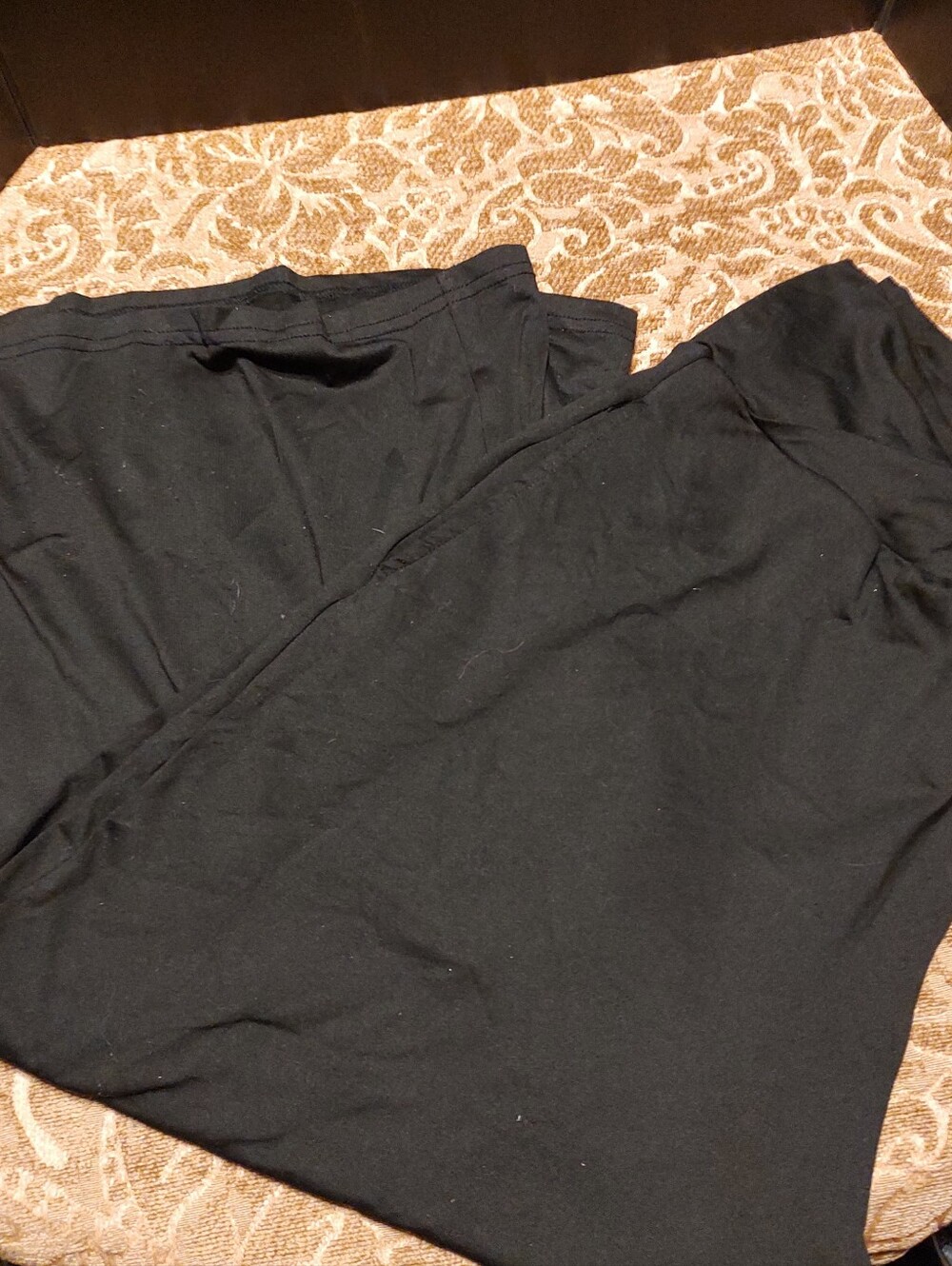 🐈‍⬛🖤🐈‍⬛ Dreamy Comfy Onyx Jet Black Capri Leisure Yoga Pants - M - Picture 15 of 16